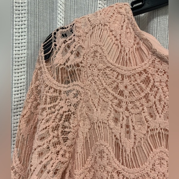 RN Studio by RonniNicole Pink Peach Lace Dress Size 6 - Picture 10 of 11